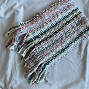 Chenille muted fringe scarf